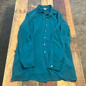 J Jill Green long dress shirt/dress